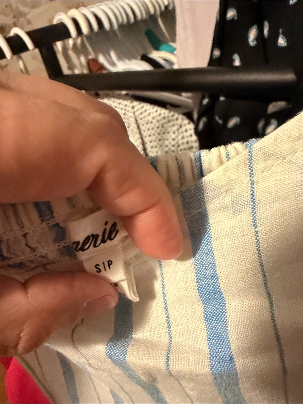 aerie Cream and Blue Striped Mini Dress - Picture 2 of 4